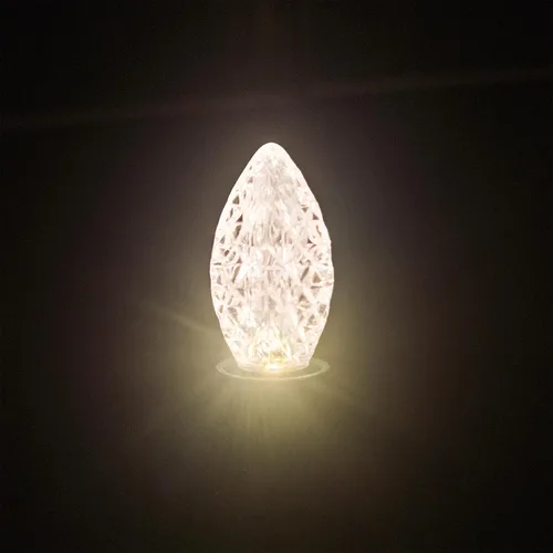 Miniatura 7 de Paquete de 25 bombillas LED C7 de repuesto - Bombillas blancas cálidas atenuables para luces de Navidad de cadena interior y exterior, bombillas LED