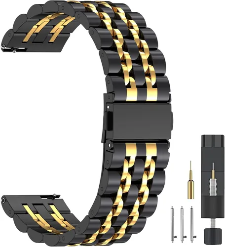 Miniatura 11 de ZPJPPLX Correa Universal de Liberación Rápida para Reloj, Correas de Metal de Acero Inoxidable de 18mm 20mm 22mm para Samsung Galaxy Watch 6/5/4/3