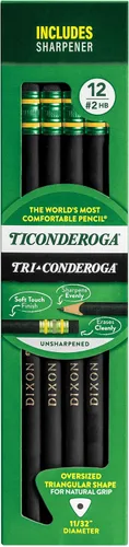 Ticonderoga LÁPIZ STANDARD TRI-WRITE #2 NEGRO PACK DE 12