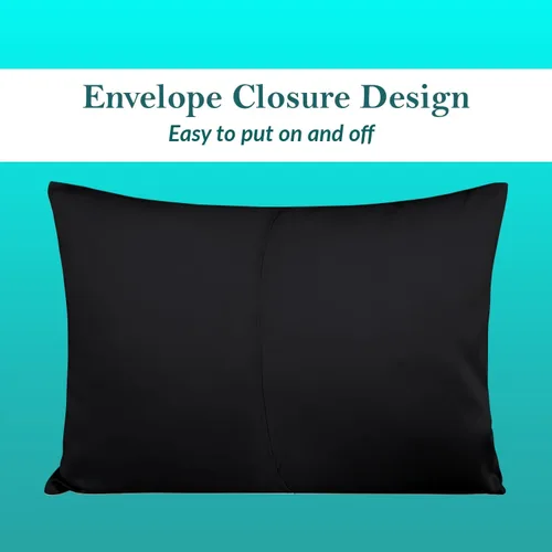 Miniatura 5 de Juego de 2 fundas de almohada de viaje de 12 x 16 con cierre de sobre, funda de almohada para niños pequeños, 600 hilos, 100% algodón egipcio suave