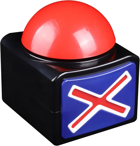MyMealivos Zumbadores de trivia para noche de juegos familiares | Botón de respuesta de alarma con sonido fuerte y entretenimiento ligero en juegos