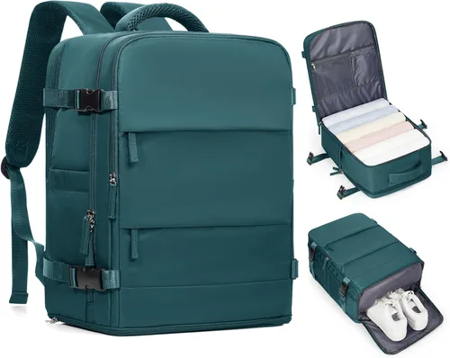 Miniatura 61 de coofay Mochila de viaje, para laptop, unisex, aprobada para aviones, bolsa de mano, equipaje, para artículos personales, para debajo del asiento