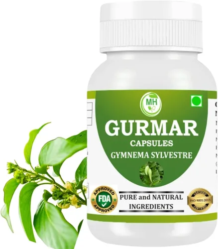 Morsan Healthcare Gurmar (Gymnema sylvestre) Cápsulas de 500 mg | 60 cápsulas veganas | Extracto natural del Himalaya | Suplemento de hierbas puras