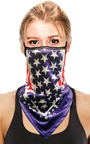 Miniatura 7 de CCFW Face Bandana Ear Loops Elegante Hombres Mujeres Polainas de Cuello para Polvo Viento Moto