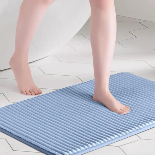 Miniatura 14 de FRESHMINT - Alfombra de baño de espuma viscoelástica ultrasuave con carbón activado, 17 x 24 pulgadas, tapete para baño antideslizante, alfombras