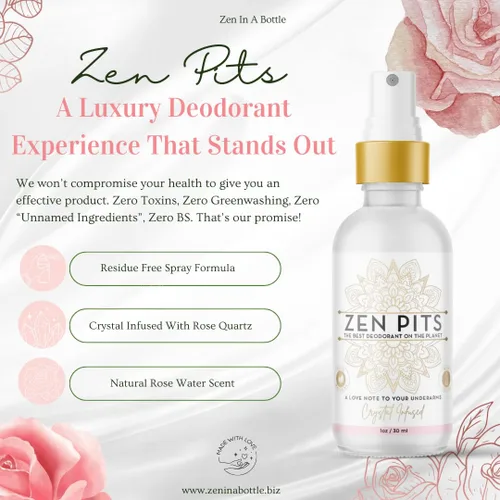 Miniatura 3 de Zen Pits - Desodorante en aerosol invisible para mujeres y hombres, 72 horas de protección contra el olor, desodorante para todo el cuerpo, natural
