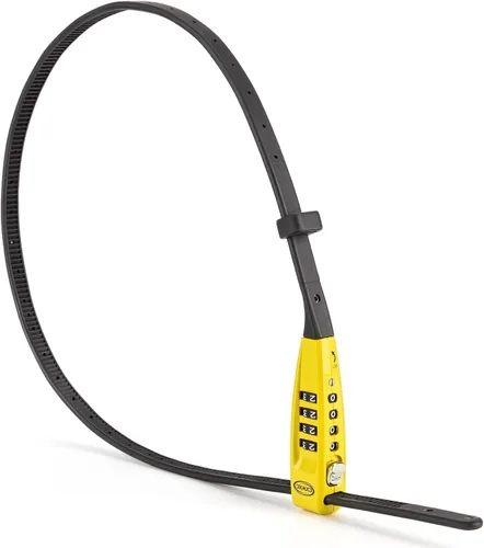 Miniatura 16 de CXWXC Cerradura de amarre con cremallera, 4 dígitos para casco de bicicleta, motocicleta, patineta, esquís, snowboard, cochecito y gabinete, ideal