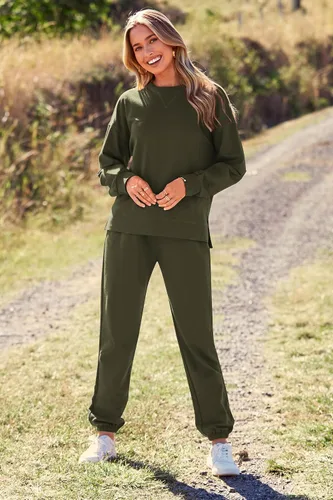 Miniatura 89 de Prettygarden - Conjunto de pijama de dos piezas para mujer, diseño de teñido anudado, sudadera informal de manga larga con pantalones largos, ropa
