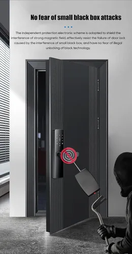 Miniatura 4 de Cerradura de puerta electrónica inteligente con huella digital biométrica, control de aplicaciones, tarjeta inteligente, contraseña, acceso