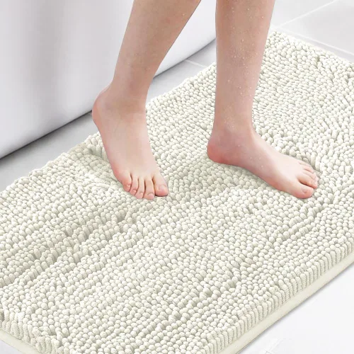 Miniatura 32 de H.VERSAILTEX Alfombra de Baño Alfombra de Baño Alfombras de Baño para Baño Antideslizante Alfombras de Baño Extra Gruesa de Chenilla Alfombra 17" x