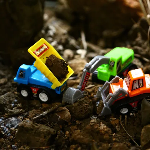 Miniatura 6 de Yeonha Toys Vehículos, Vehículos Pull Back, 12 unidades, Vehículos de construcción y de carrera de juguete, variados, camión, mini auto de juguete