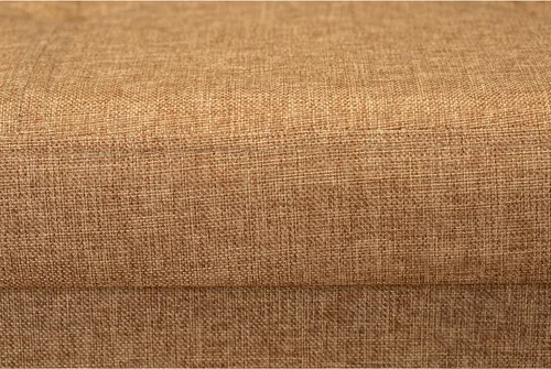 Miniatura 6 de Simplify Otomana plegable de almacenamiento de lino sintético, doble, plegable, asiento acolchado copetudo, reposapiés, caja de juguetes, banco