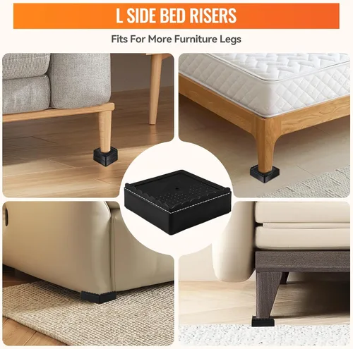 Miniatura 3 de Elevadores de Muebles Resistentes Elevadores de Cama Ajustables Bloques de Elevación 4, 3, 2 pulgadas para Sofá, Sillón, Mesa, Escritorio, Patas