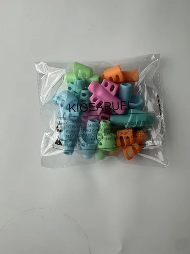 Miniatura 8 de KIGEAPUEL 20 piezas de empuñaduras para lápices para niños, entrenamiento ergonómico de la escritura, soporte para lápices, herramienta de escritura