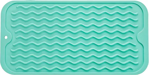 Miniatura 96 de MicoYang Alfombrilla de silicona para secado de platos para múltiples usos, fácil de limpiar, ecológica, resistente al calor, alfombrilla