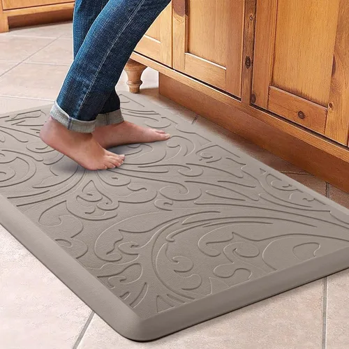 Miniatura 25 de KMAT Tapete de cocina acolchado antifatiga, impermeable, antideslizante, tapete ergonómico cómodo para el hogar, oficina, fregadero, lavandería