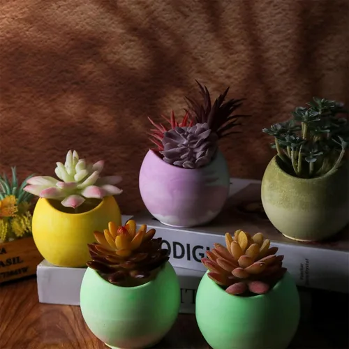 Miniatura 4 de Maceta geométrica de silicona, molde para suculentas, jarrón, cactus, molde de hormigón, resina epoxi, portavelas, yeso, cemento, arcilla