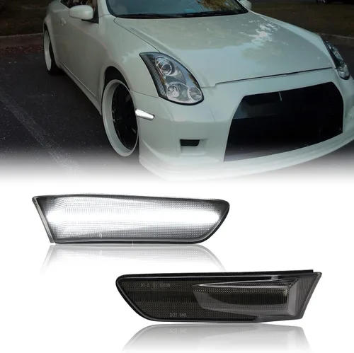 Luces de posición laterales LED compatibles con G35 2D Coupé 2003-2007 / para Skyline V35 Coupe 2002-2007, lámparas de marcadores laterales de Luces