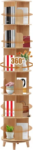 Miniatura 10 de Estantería giratoria de 1 nivel con 360 niveles para almacenamiento de pie para niños, organizador multifuncional, estantería giratoria, estantería