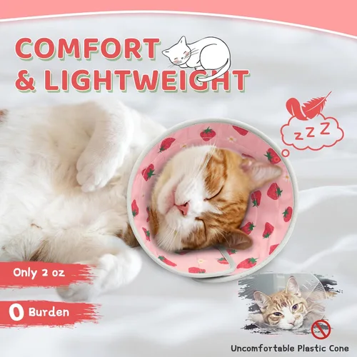 Miniatura 2 de Collar de cono de gato suave para dejar de lamer, ajustable, plegable, ligero, conos para gatitos después de la cirugía, recuperación para gatos