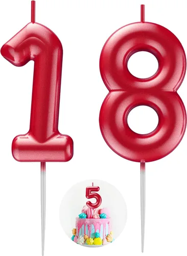 Miniatura 121 de Velas número 2 arcoíris con número 3D de feliz cumpleaños para decoración de fiesta de pastel de cumpleaños, suministros de celebración