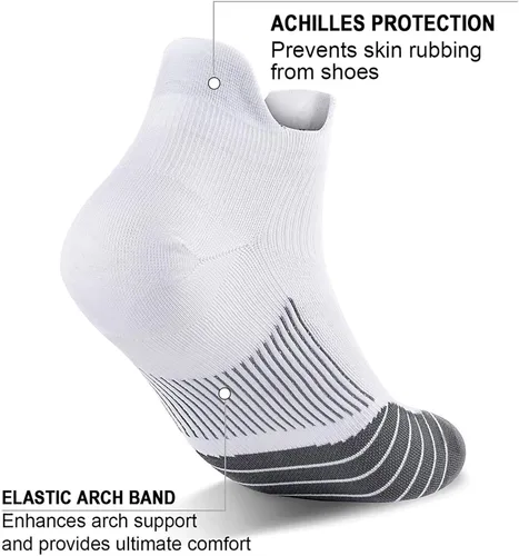 Miniatura 5 de PAPLUS Ankle Compression Sock for Men and Women 246 Pairs Low Cut Compression Running Sock with Ankle Support