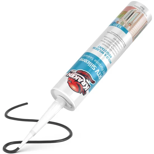 Miniatura 42 de Kraken Bond Sellador de silicona gris resistente al agua Cartucho de 100 a 10 onzas líquidas – RTV silicona calafateo para cocina y baño, todo uso