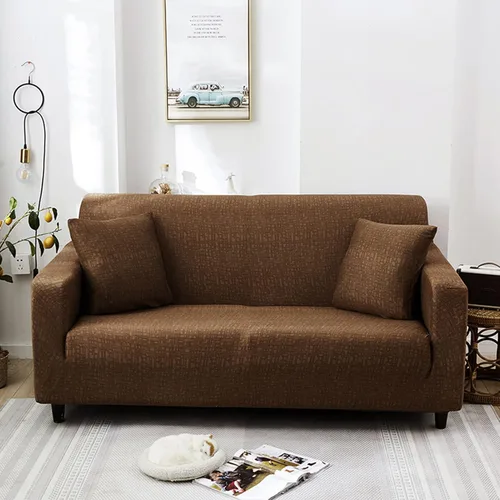 Miniatura 10 de IMYOGI Fundas elásticas para sofá de alta elasticidad, elegante funda de sofá de color sólido con parte inferior elástica, protector de muebles