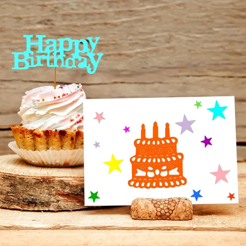 Miniatura 6 de 30 piezas troqueladas, troqueles de metal para cortar tartas de feliz cumpleaños, plantillas de pasteles para fiestas, tarjetas, globos, invitación