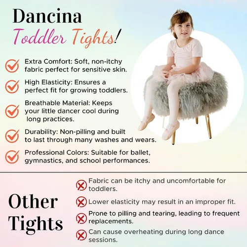 Miniatura 4 de Dancina Mallas de ballet para niñas pequeñas