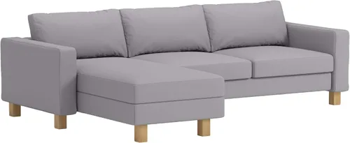 Miniatura 6 de Solo funda de sofá Karlstad de algodón denso de tres asientos y funda de diván de repuesto solo se adapta al sofá de esquina seccional IKEA