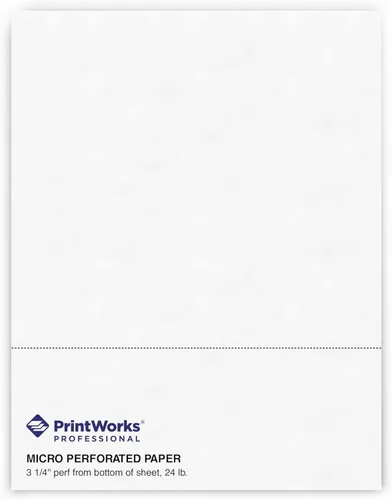 Miniatura 21 de PrintWorks Papel perforado profesional de 3 partes de 8.5 x 11 pulgadas, perfecto para W-2, 1099 y uso llamativo, fabricado en los Estados Unidos