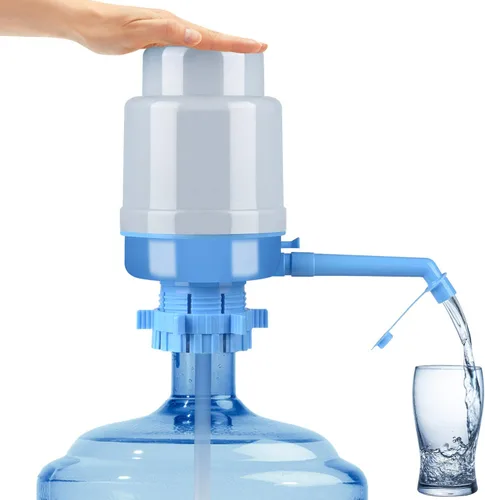ONE250 Bomba manual para botella de agua, bomba de agua potable fácil, dispensador manual de prensa manual fácil y portátil para enfriadores Gris/