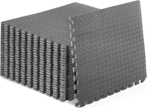 Miniatura 15 de ProsourceFit Tapete de ejercicio de rompecabezas de ½ pulgada, azulejos de espuma EVA entrelazados para gimnasio en casa, tapete