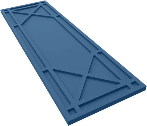 Miniatura 6 de Persianas de montaje fijo True Fit de PVC de 12 pulgadas de ancho x 25 pulgadas de alto, color azul (Por par, accesorios no incluidos)