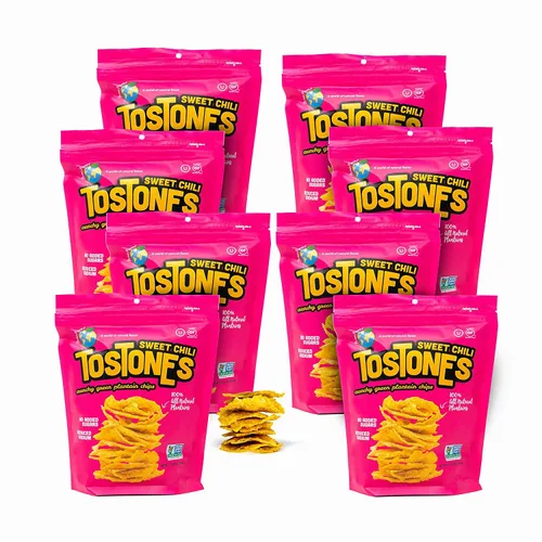 Miniatura 4 de TOSTONES, plátanos verdes, bolsa resellable, chips crujientes, plátanos, aceite de palma y sal, 3.53 onzas por unidad, 3.53 onzas por unidad, sabor
