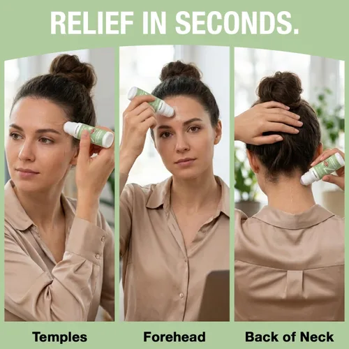 Miniatura 2 de Seven Minerals Migraine Roll On Stick con magnesio, menta y lavanda, alivio natural del dolor de cabeza por tensión con magnesio real, no solo