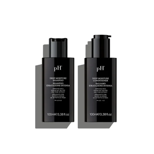 pH PURE HAIR Juego de champú y acondicionador de humedad profunda, champú y acondicionador hidratante e hidratante, cabello seco, enriquecido con