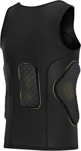 Miniatura 2 de Men's Football Padded Compression Shirt Baseball Chest Protector Rib Protector Vest Heart Guard Sternum Undershirt for Rugby Soccer Hockey Paintball