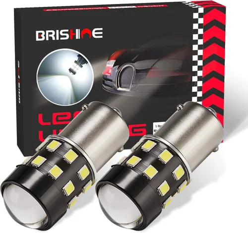 Miniatura 5 de Bombillas LED superbrillantes 1156 7506 BA15S 1073 1141P21W amarillo ámbar 9-30 V sin polaridad 24-SMD chipsets LED con proyector para luces