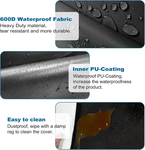 Miniatura 3 de AKEfit Cubierta de Aire Acondicionado para Exterior, Impermeable de Servicio Pesado, Defensor de AC con Tela Oxford Duradera, Protector de AC Negro