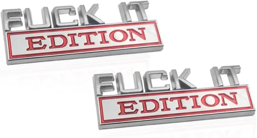 Miniatura 8 de Fuck IT Edition Emblema 3D Fender Badge Badge Decal 3D Fender Badge Calcomanía 3D de repuesto para auto camión, apto para todos los autos, se