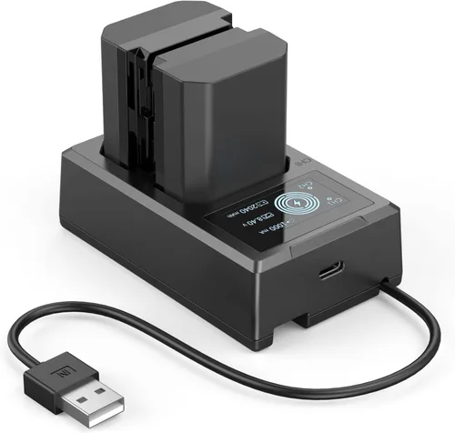 SMALLRIG Juego de Cargador de Batería de Cámara de Reemplazo para NP-FZ100 A7 IV, A7R V, A7S III, Cargador de Batería de Doble Ranura para Sony A7R