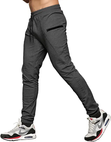 MAIKANONG Pantalones deportivos ajustados para hombre, pantalones de entrenamiento para gimnasio, correr, atletismo, casual