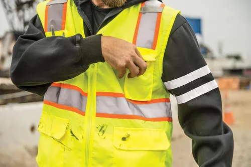 Miniatura 5 de Kishigo Men's High Visibility Reflective Solid Front with Mesh Back Vest