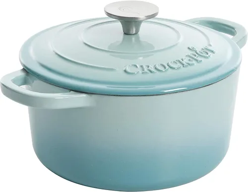 Miniatura 3 de Crock-Pot Horno Holandés Artesanal Redondo de Hierro Fundido Esmaltado, 3 Cuartos, Aqua