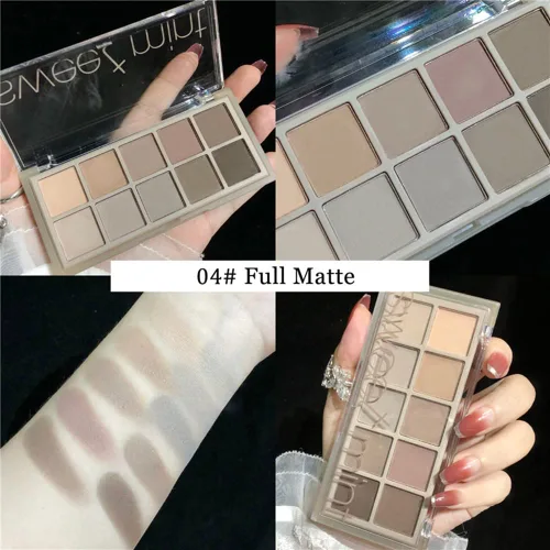 Miniatura 5 de Go Ho Paleta de sombra de ojos de 10 colores, paleta de sombra de ojos mate para mujeres mayores, tonos mezclables altamente pigmentados, paleta