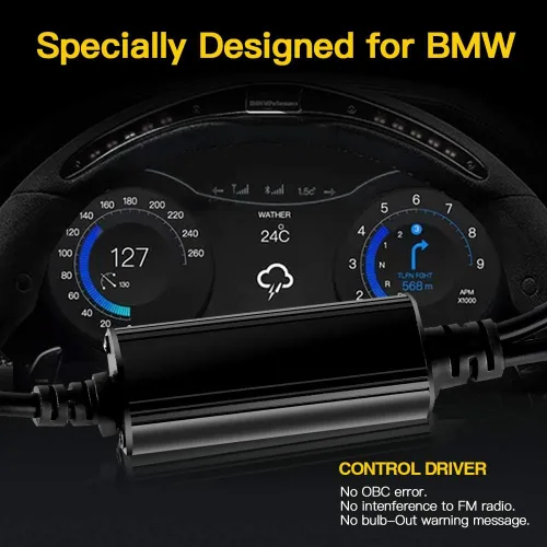 Miniatura 8 de H8 LED Focos de ojos de ángel con halo Compatible para BMW E60 E61 E63 E64 E70 E90 E92 E70 E71 E82 E87 E89 1 3 5 Series X5/6 Z4/7 Lámpara de xenón