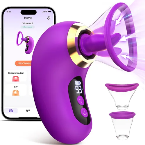 Miniatura 9 de Juguetes sexuales de rosa para mujer - Vibrador de succión de 5 en 1, juguete sexual de rosa, 3 succiones, 9 lamidos de lengua y vibración, juguetes