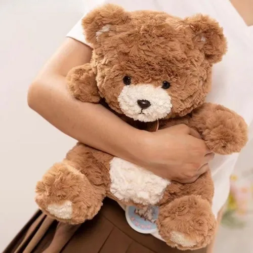 Miniatura 6 de Oso de peluche suave de 9.8 pulgadas, animal de peluche para niños y niños, peluche esponjoso marrón, regalo para cumpleaños, día de San Valentín